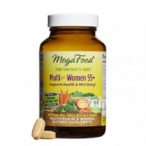 MegaFood America Multi-vitamins and minerals 60 tablets for women over 55 Overseas local original