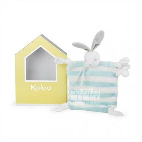 Kaloo French baby blue striped rabbit comfort towel