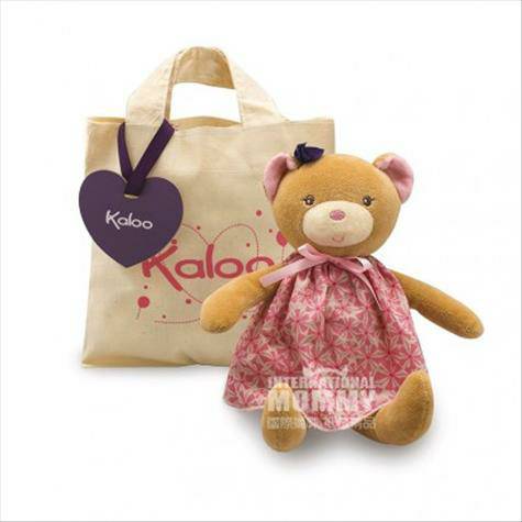 Kaloo French pink dress thin bear soothing doll