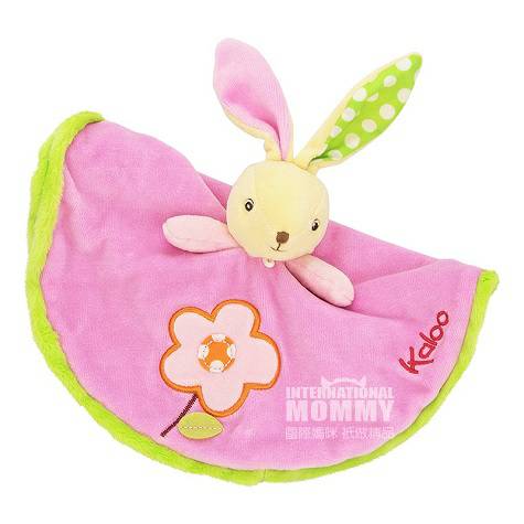 Kaloo French pink rabbit round comforting towel