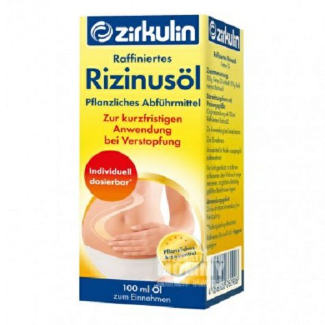 Zirkulin Germany castor oil for relieving constipation