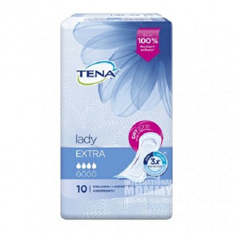 TENA German Breathable Night Wingless Sanitary Napkin Four Drops of Water*2 Original Overseas