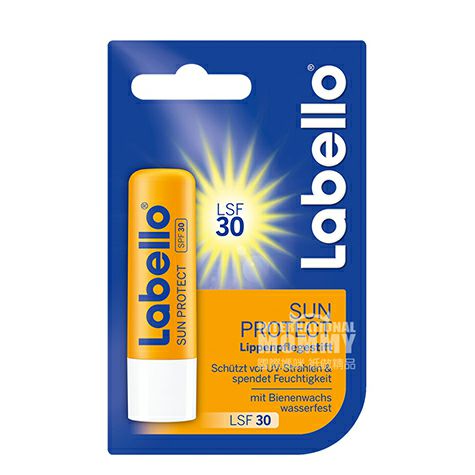 Labello German Moisturizing Waterproof Sunscreen Lip Balm SPF30 Original Overseas