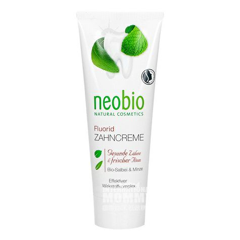 Neobio German organic sage mint fluoride toothpaste*2 Overseas local original