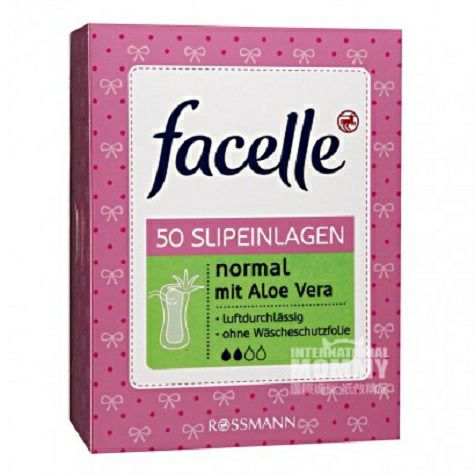 Facelle German Aloe Fresh-scented Breathable Sanitary Pad Two Drops of Water 50 Pieces Original Overseas