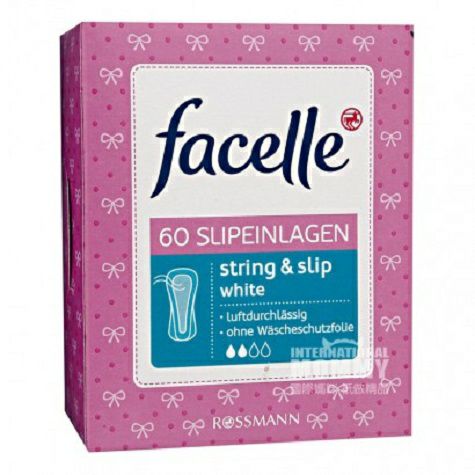Facelle German breathable sanitary pad with two drops of water 60 pieces, original overseas