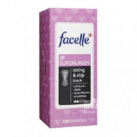 Facelle German black breathable sanitary pad with two drops of water 28 pieces*2 overseas local original