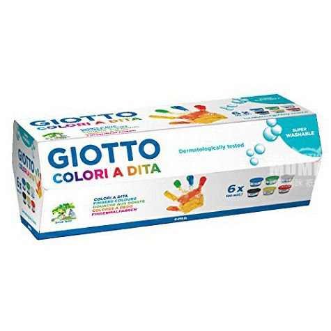 GIOTTO Italy 6-color finger paint i...