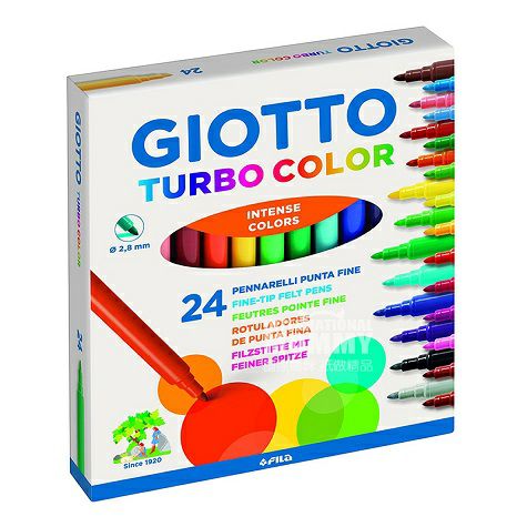 GIOTTO Italy 24-color thin-rod wash...