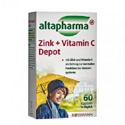 Altapharma German 60 Zinc + Vitamin C Sustained Release Capsules Overseas local original
