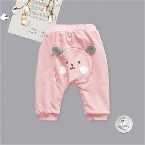 Verantwortung Baby boys and girls cute stand-eared kitten plus velvet big PP pants pink