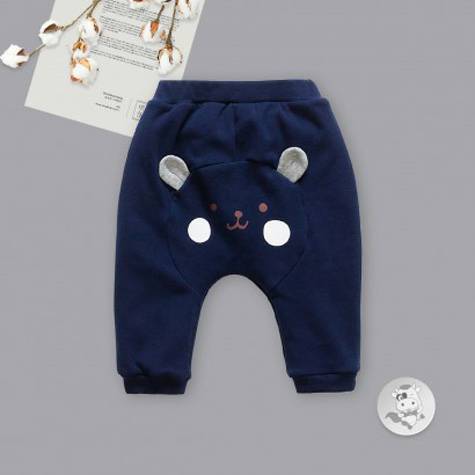 Verantwortung Baby boys and girls cute stand-eared kitten plus velvet big pp pants navy blue