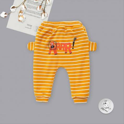 Verantwortung Baby boys and girls classic side ear horizontal pattern plus velvet large PP pants yellow