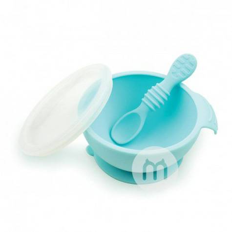 BUMKINS American baby children silicone suction cup bowl spoon set overseas local original