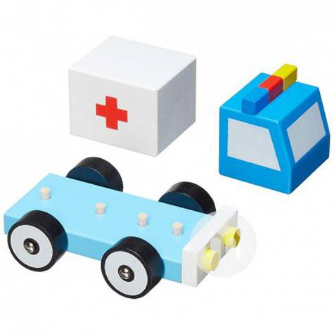 Tooky Toy Germany baby ambulance wooden toy