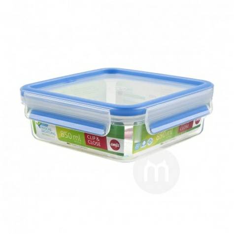 EMSA German Square Plastic Snack Box with Lid 850ml Original Overseas