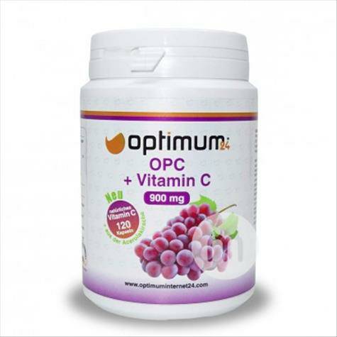 Optimum24 German High Dose OPC Grape Seed + Vitamin C Capsules Overseas local original