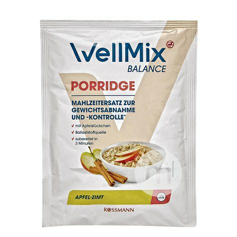 WellMix German Apple Cinnamon weight control porridge * 10