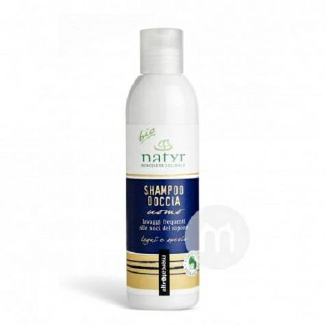 NATYR Italian Organic Mens Shampoo & Shower 2 in 1