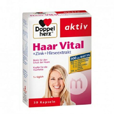 Doppelherz Germany zinc + millet extract hair care capsule 30 capsules