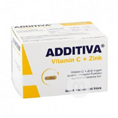 ADDITIVA Germany Vitamin C + Zinc Capsules 80 Capsules Overseas local original