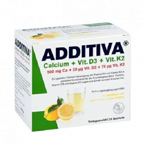 ADDITIVA German 20 packs of calcium + vitamin D3 + vitamin K2 granules Overseas local original