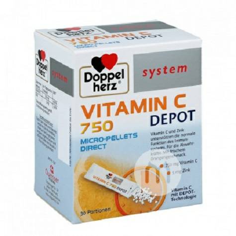 Doppelherz German 30 bags of vitamin C granules original overseas 