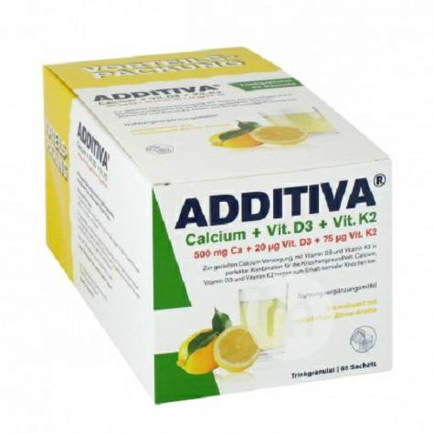 ADDITIVA German 60 packs of calcium+vitamin D3+vitamin K2 granules Overseas local original