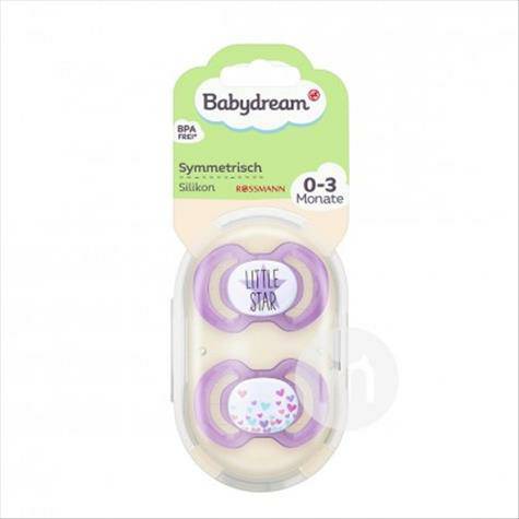 Babydream Germany star love silicone pacifier 0-3 months 2 Pack