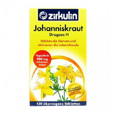 Zirkulin Germany Hypericum sugar coated tablets for relieving nervous tension