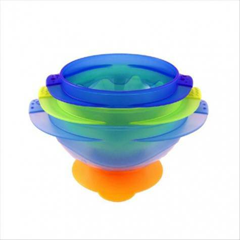 Sassy American three-piece set of suction cup bowl with lid and bottom overseas original