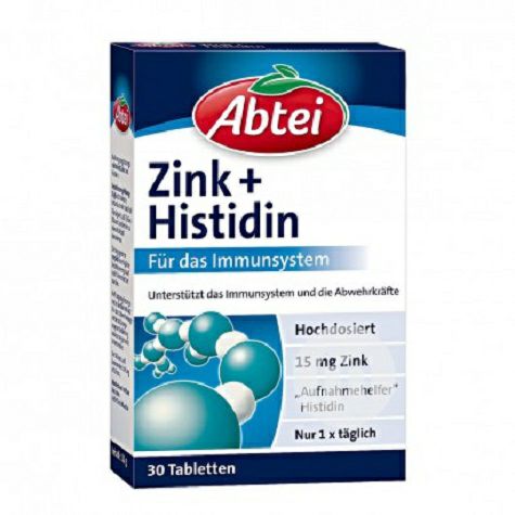 Abtei Germany zinc + histidine nutrition tablets