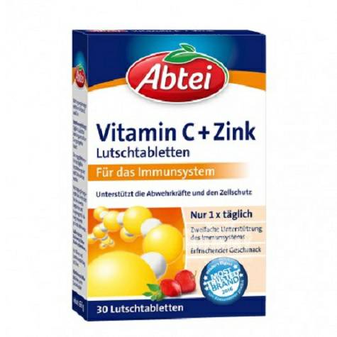 Abtei German Vitamin C + Zinc Nutrition Lozenges Original Overseas Local Edition