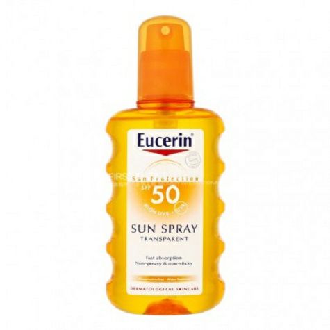 Eucerin German transparent non-greasy anti-allergic body sunscreen spray SPF50 overseas local original