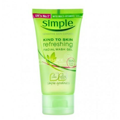 Simple British refreshing cleansing gel / facial cleanser overseas local original