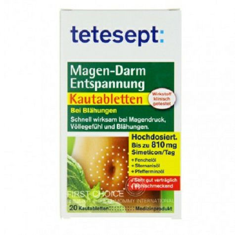 Tetesept Germany stomach distension and abdominal distension digestive tablets