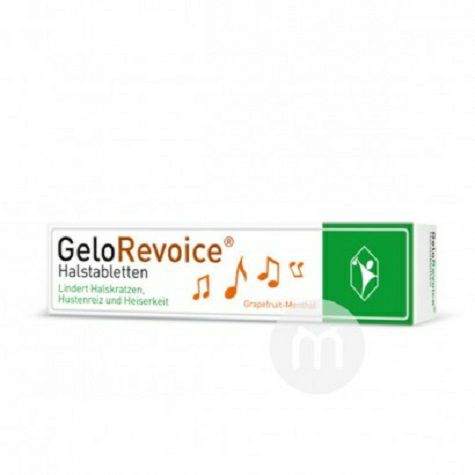 Gelorevoice Germany mouth and throat soothing lozenge with grapefruit flavor