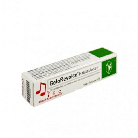 Gelorevoice Germany mouth and throat soothing lozenges with cherry flavor