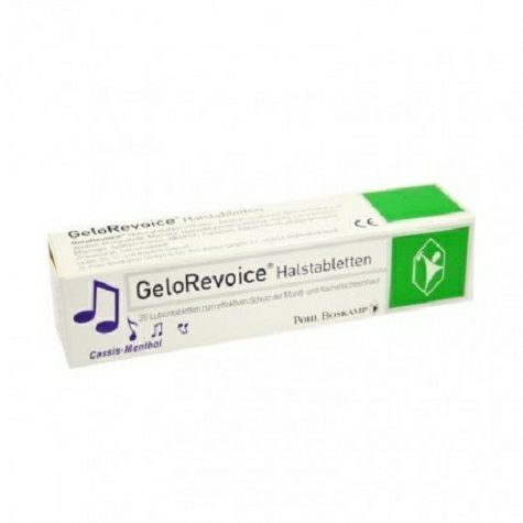 Gelorevoice Germany oral and throat soothing lozenges with mint flavor