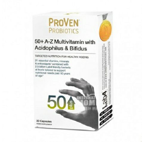 PROVEN vitamin and mineral probiotics capsules for middle aged and elderly people in UK
