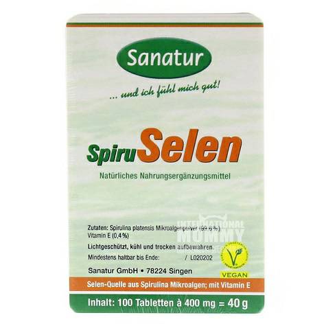 Sanatur German Spirulina Selenium Supplements Original Overseas