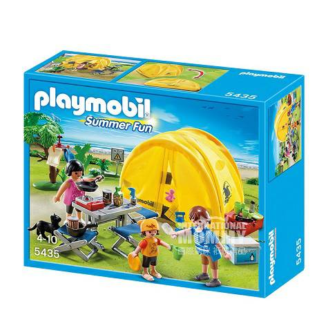 Playmobil family camping in Moby, Germany