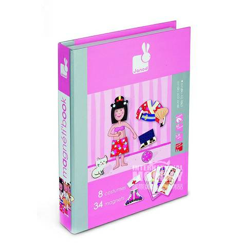 Janod French girl's clothing with magic magnet box