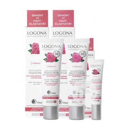 [3 pieces]LOGONA German Organic Rose Gentle Moisturizing Day Cream + Night Cream + Eye Cream Overseas Local Original