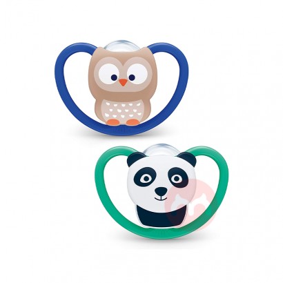 NUK Germany NUK Silicone Pacifier Space Series 6-18 Months Two Pack Owl Panda Original Overseas Local Edition