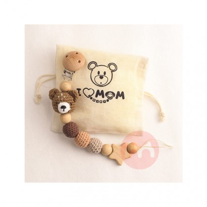 RUBY German RUBY Wooden Pacifier Chain Bear Original Overseas Local Edition