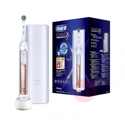 BRAUN Oral-b Genius X Electric Toothbrush Rose Gold Overseas Local Original