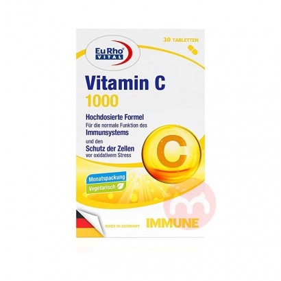 EuRho® Vital Germany EuRho® Vital Adult Vitamin C Lozenges 30 Tablets Original Overseas