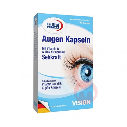 EuRho® Vital German EuRho® Vital Vitamin A Eye Care Capsules Original Overseas