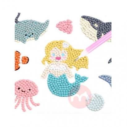 DIY Toy Kid Mermaid Diamond Painting Stickers Kits Handmade Sticker Bookmark Sets Toys Gifts Fun and easy to mak